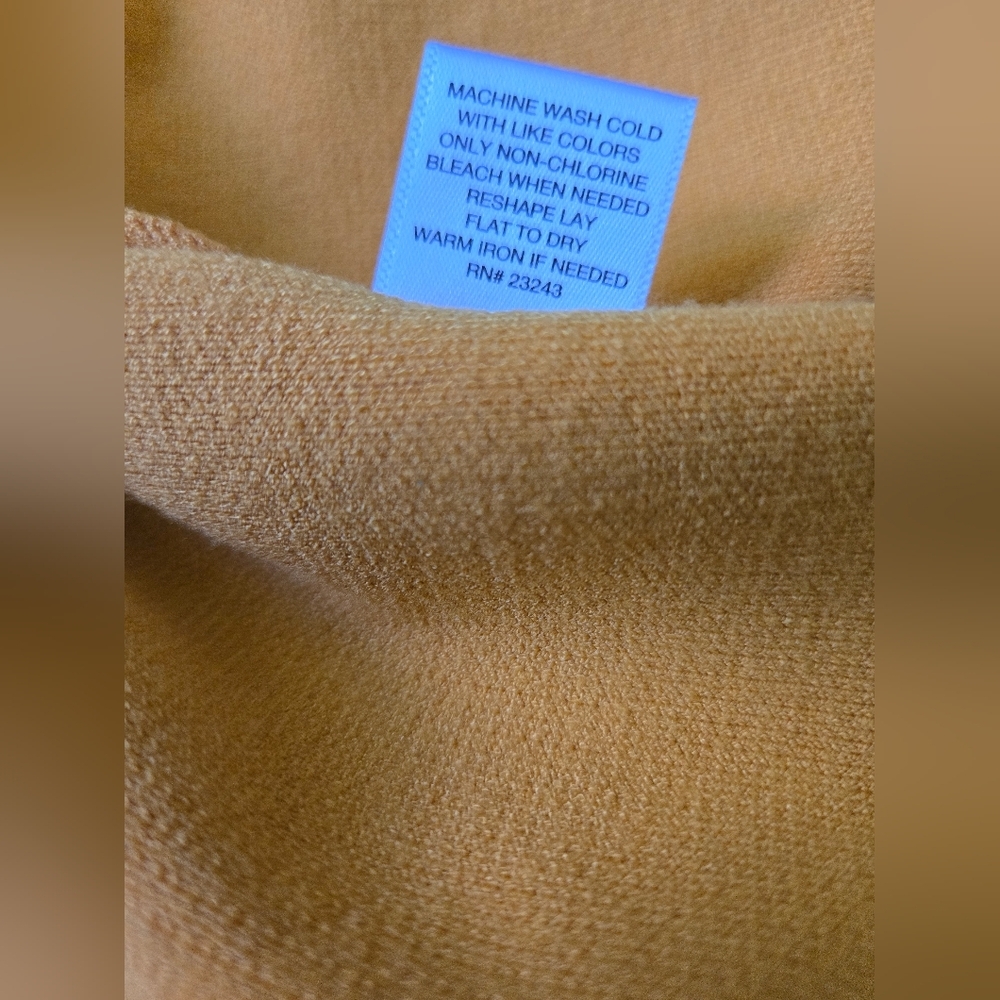 NWT New York & Company Mustard Draped Sweater - Picture 8 of 8